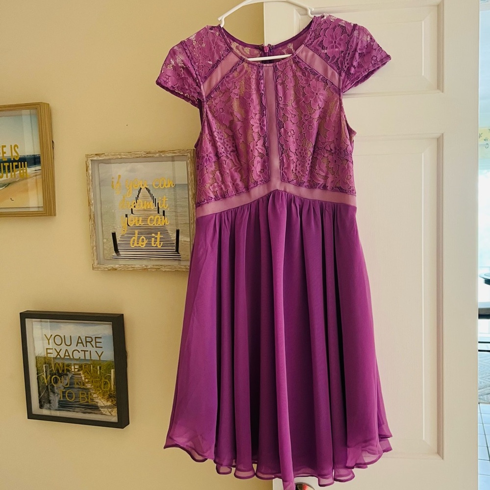 Lumier by Bariano Lilac Ruffle Dress